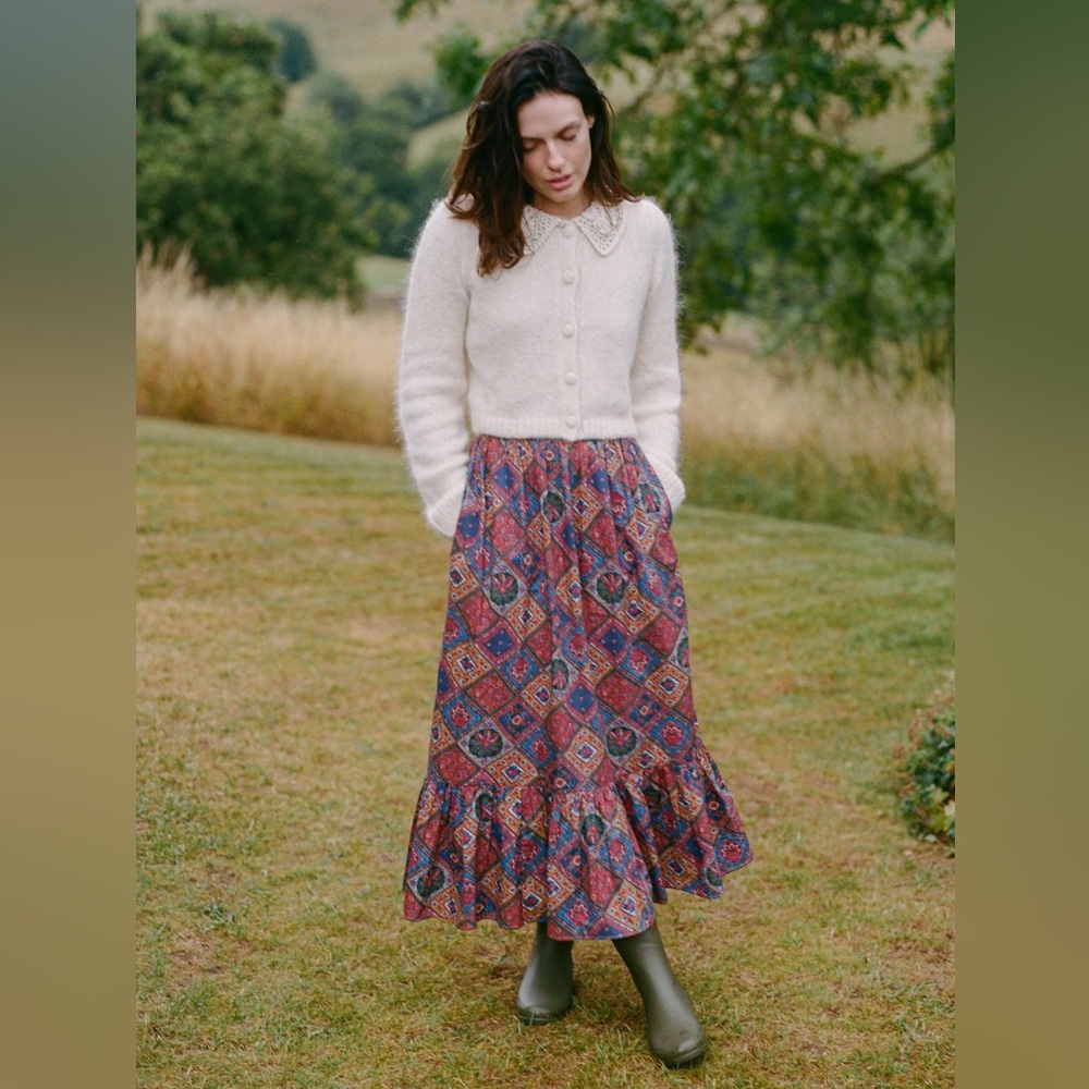 NWT Christy Dawn Mariana Skirt in Ruby Patchwork size Small - Picture 2 of 11